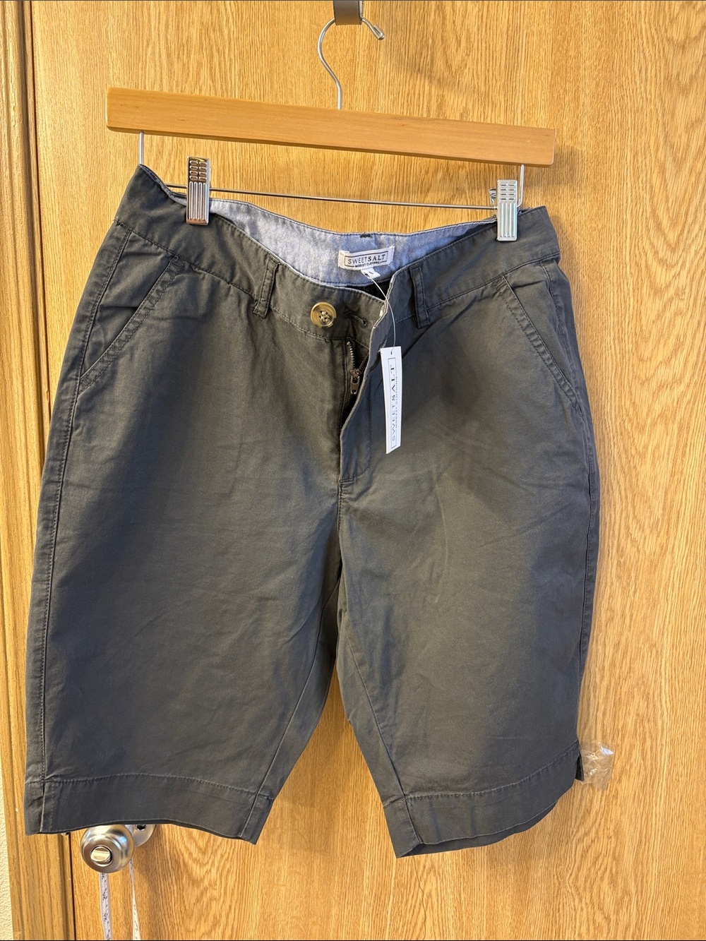 Charcoal Casual Bermuda Twill Shorts